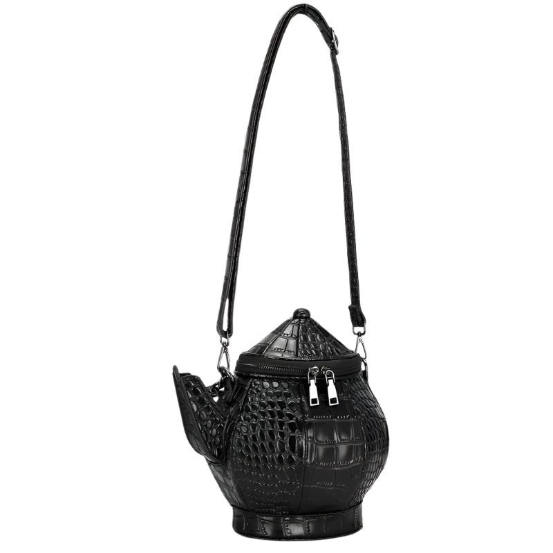 Teapot Embossed PU Leather Handbag