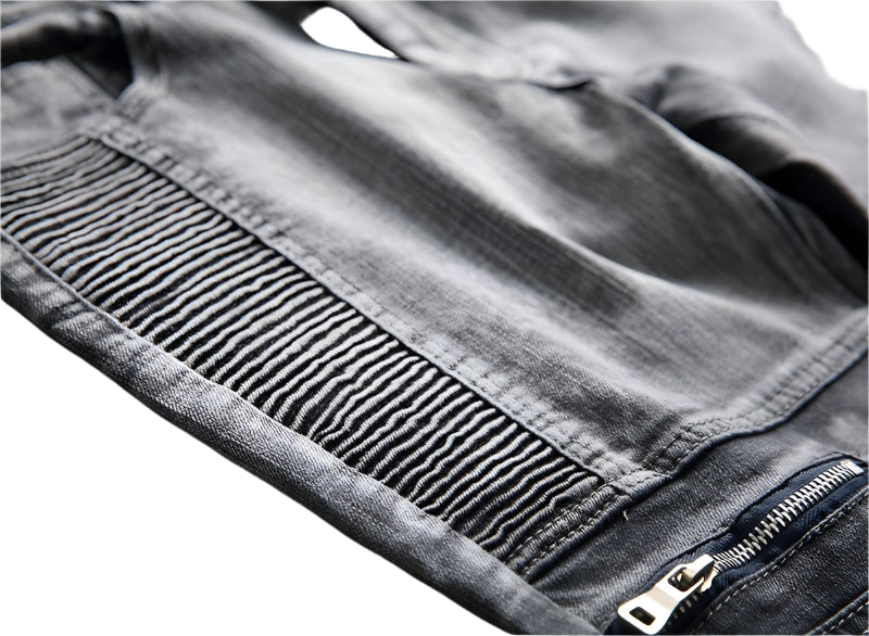 Men's Slim Fit Zipper Jeans