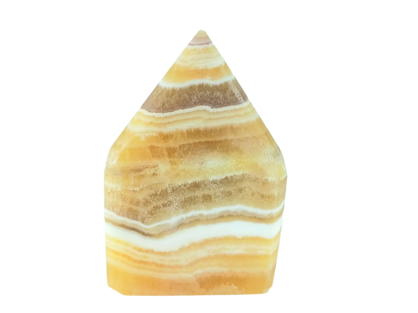 198G Honey Calcite Crystal Teardrop Point