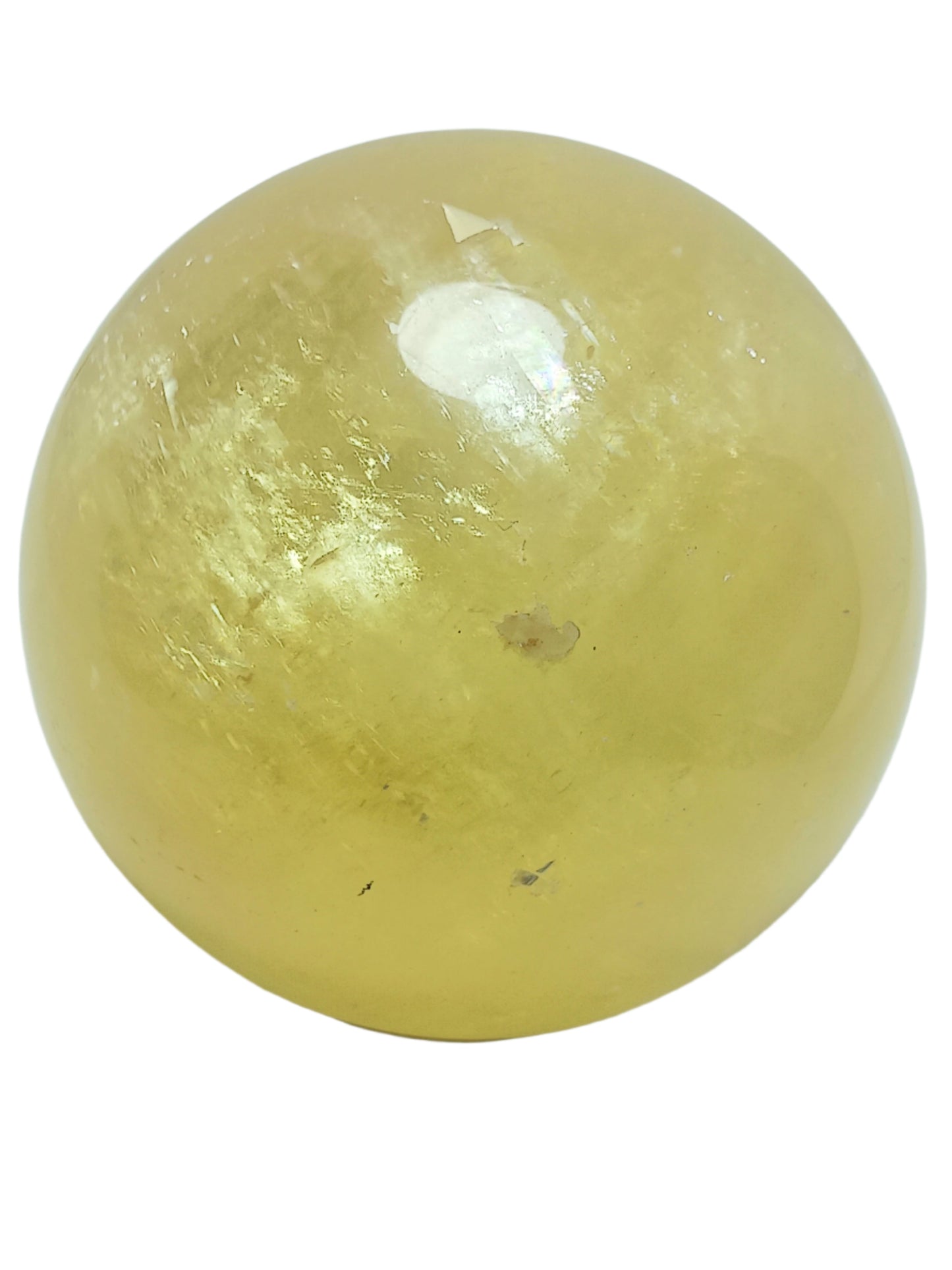 663G Honey Calcite Crystal Sphere