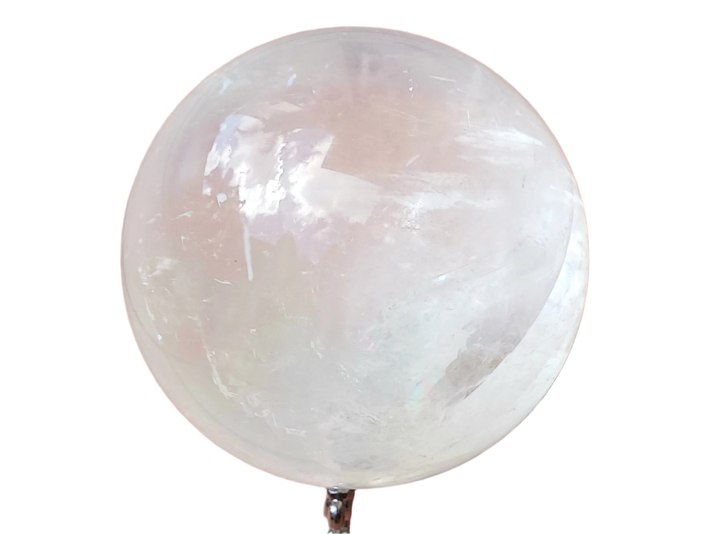 540G White Calcite Crystal Sphere