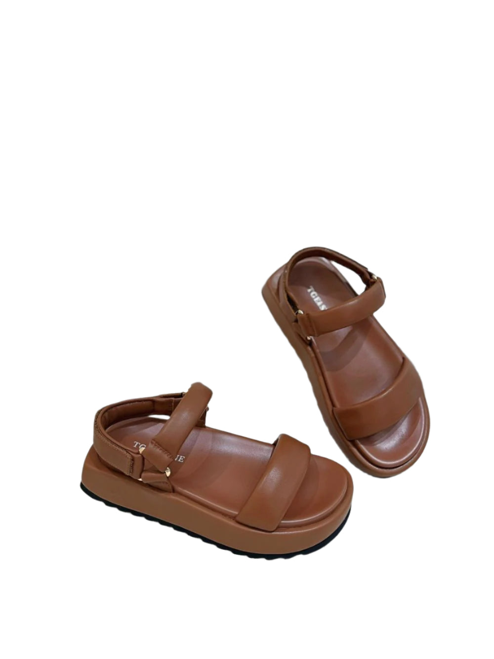 Sheepskin Round Toe Comfortable Strap Light Platform Sandals
