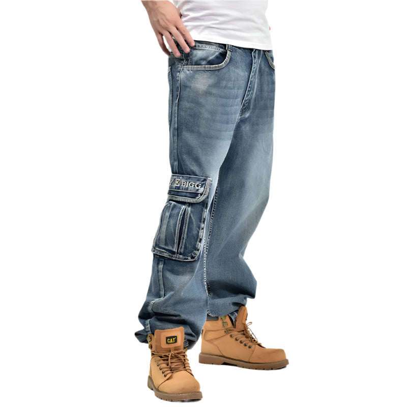 Men's Loose Fit Pocket Jeans