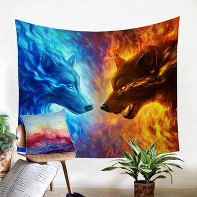 Geri and Freki Wall Tapestry