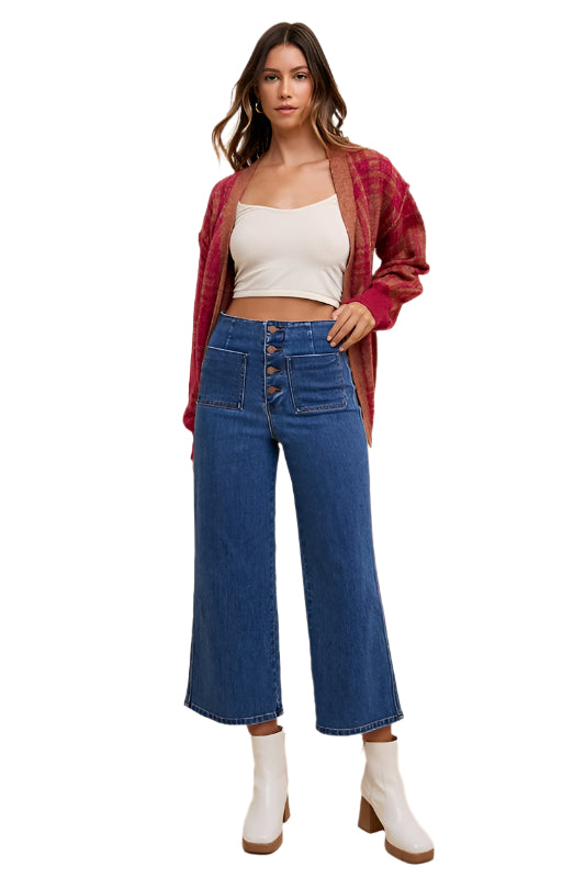 Annie Wear Button Fly High Waist Jeans