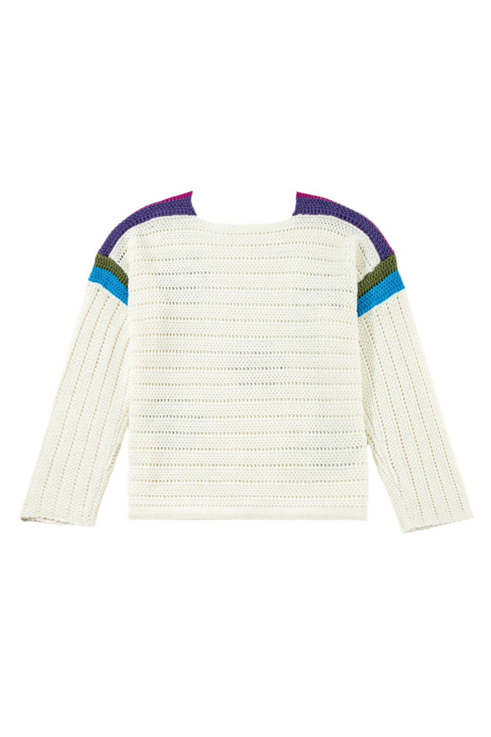 Flower Round Neck Long Sleeve Sweater