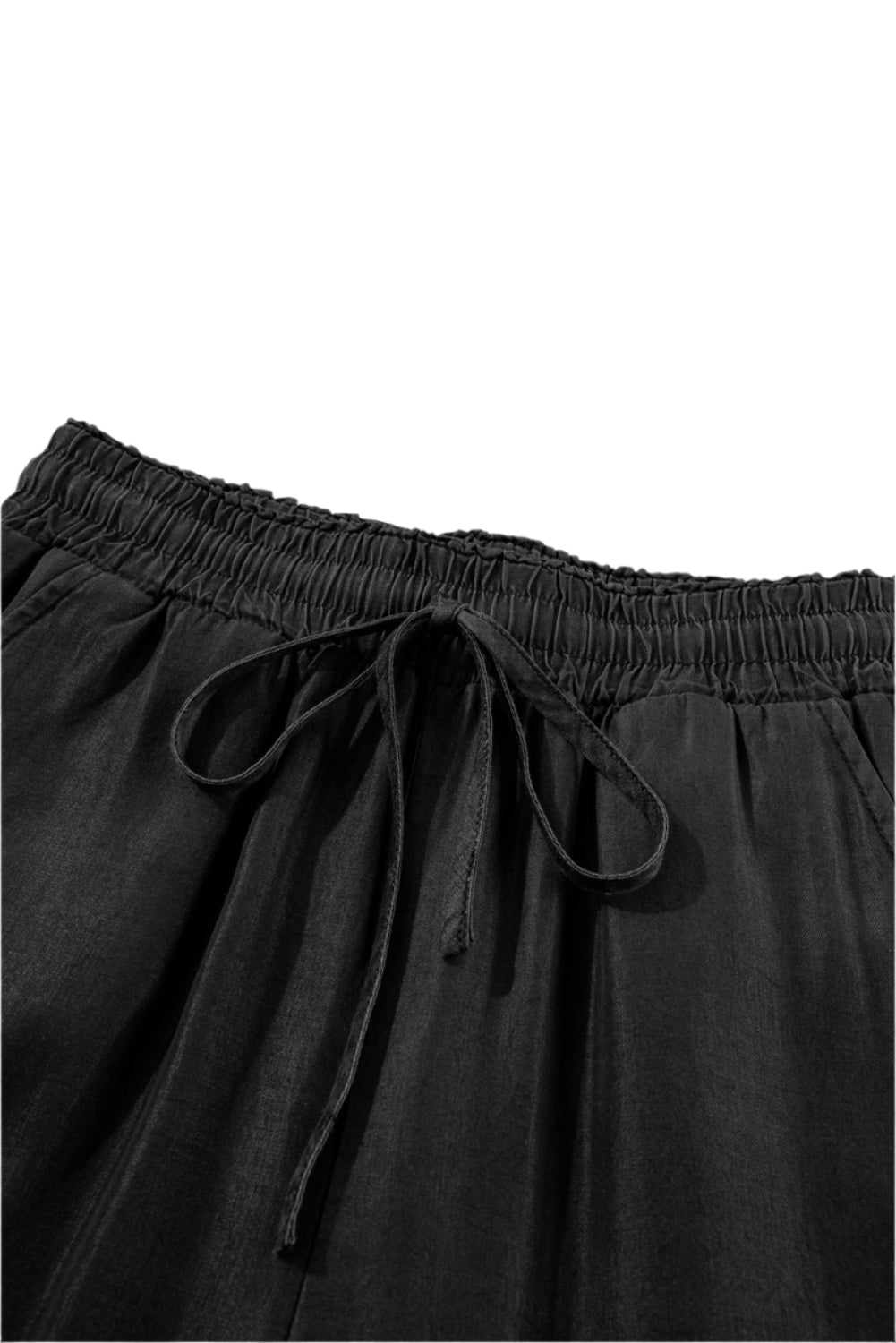 Drawstring Wide Leg Jeans