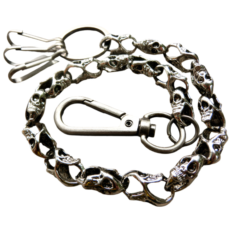 Men's Skull Metal Belt Loop Chain In Long and Short