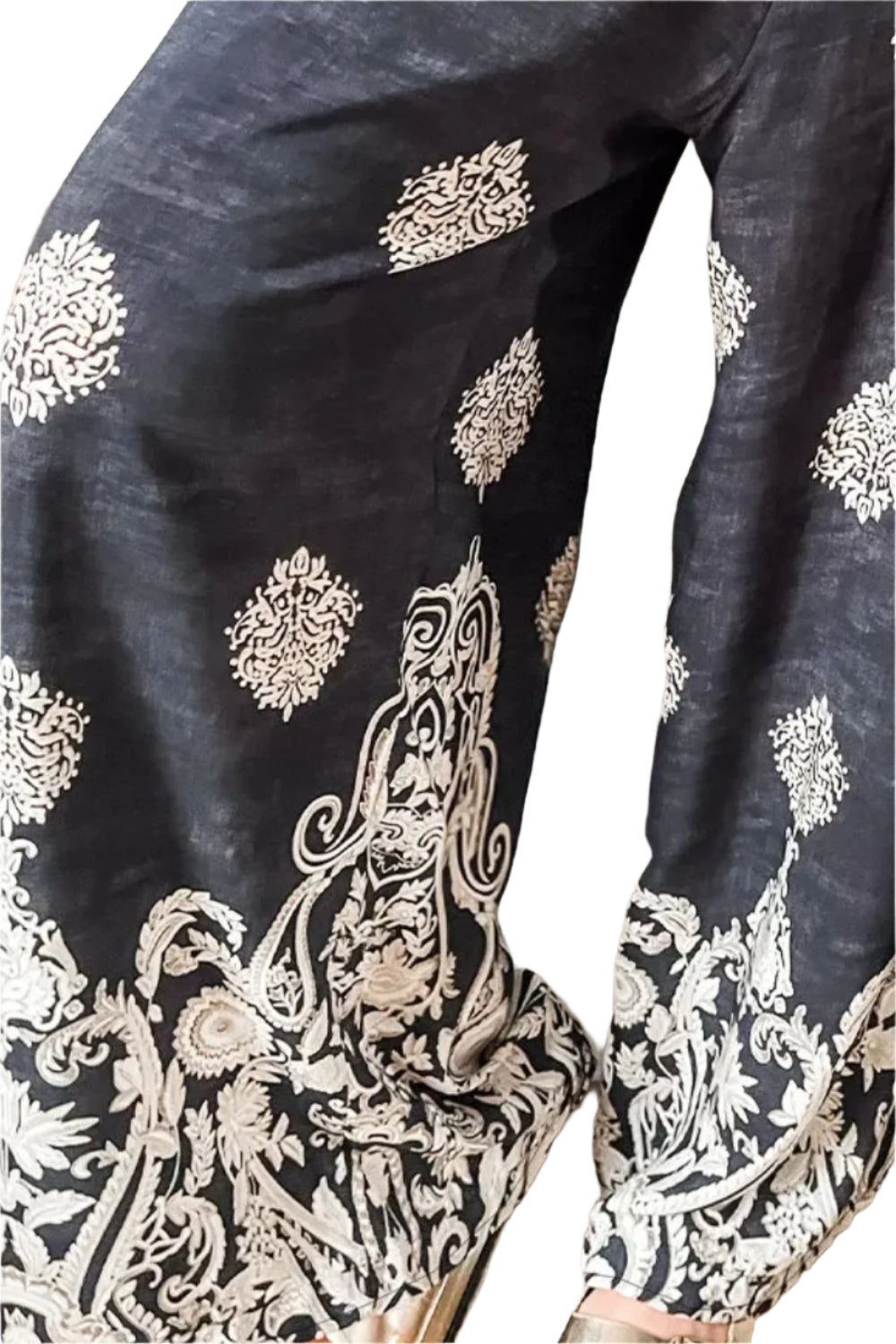 Printed Wide Leg Pants