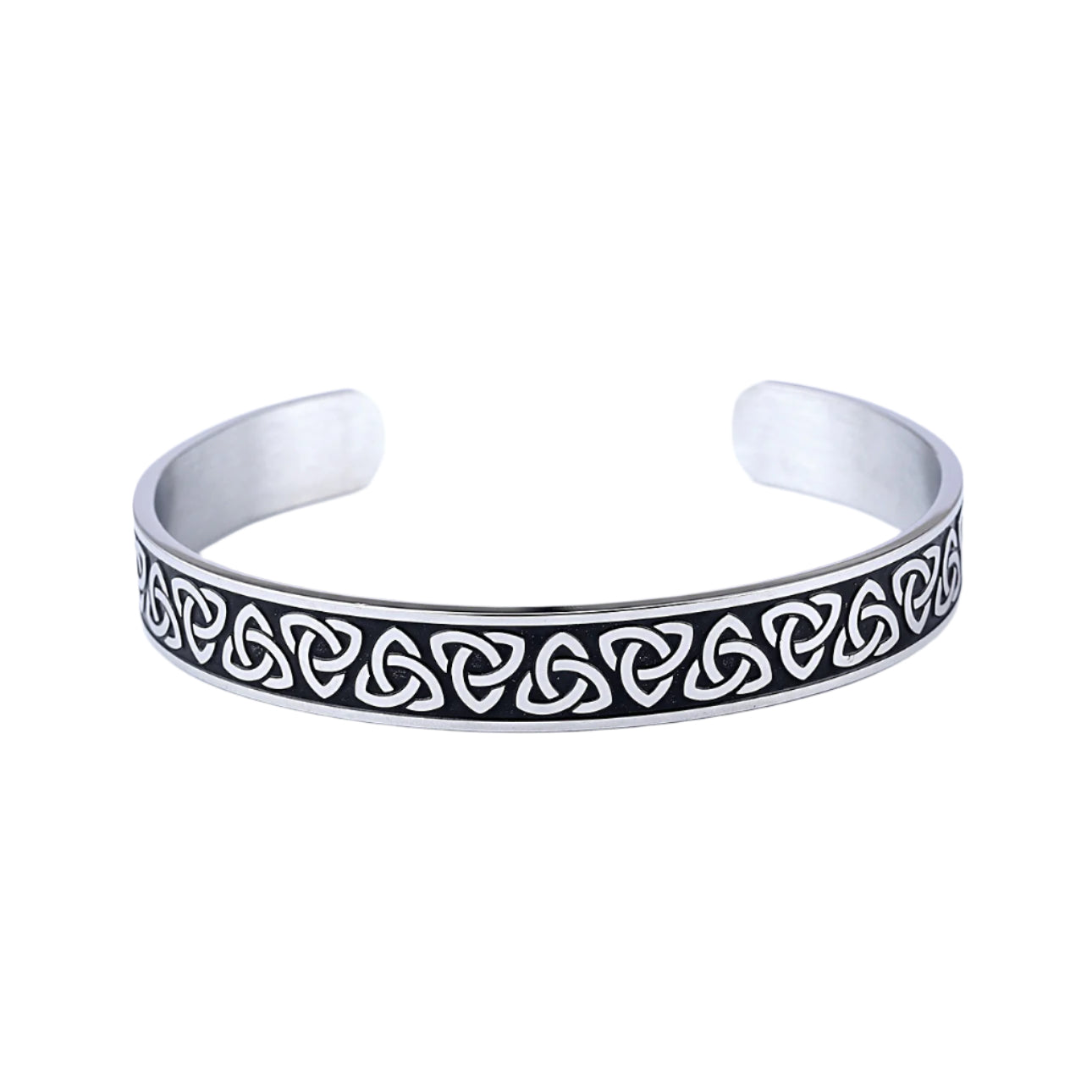 Stainless Steel Nordic Knot Design Cuff Bracelet