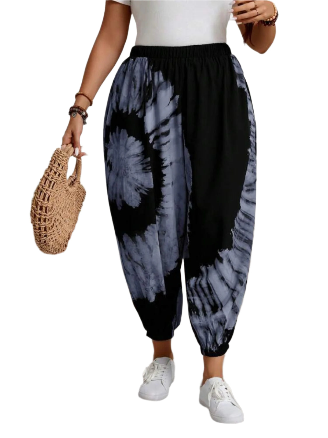 Tie-Dye Elastic Waist Pants