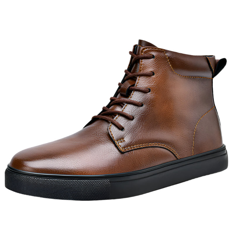 Men's Cowhide Leather Casual High Top