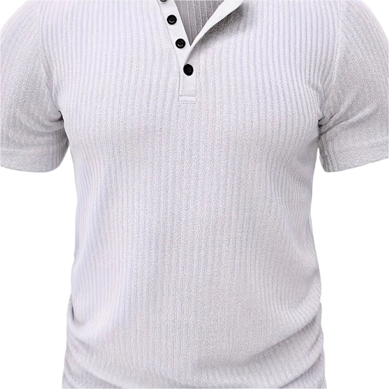 Men's Short Sleeve Button T Shirt