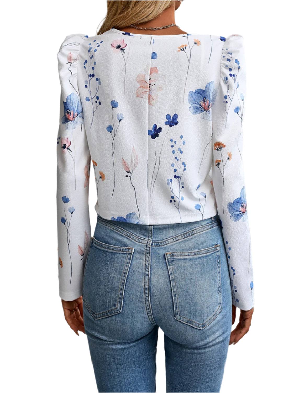 Printed Zip Up Long Sleeve Jacket