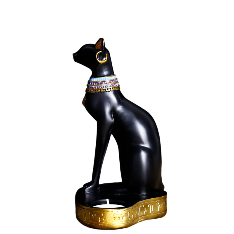 Resin Bastet Statue Tea Light Candle Holder