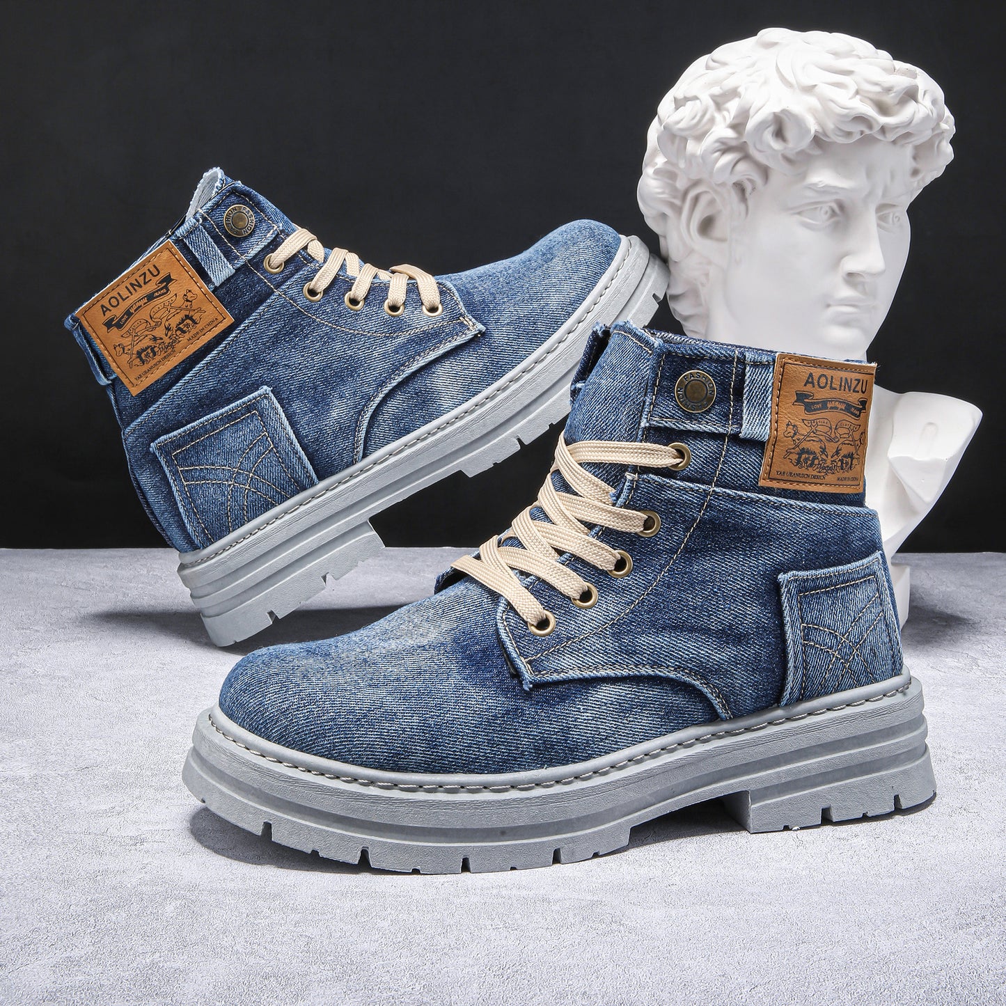 Men's Denim Boots