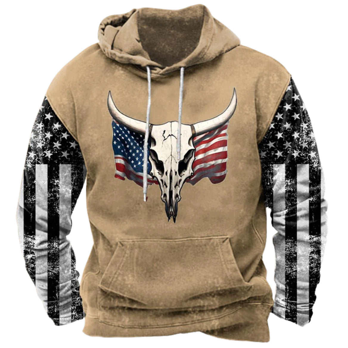 Men's 3D Print USA Hooded Sweatshirt