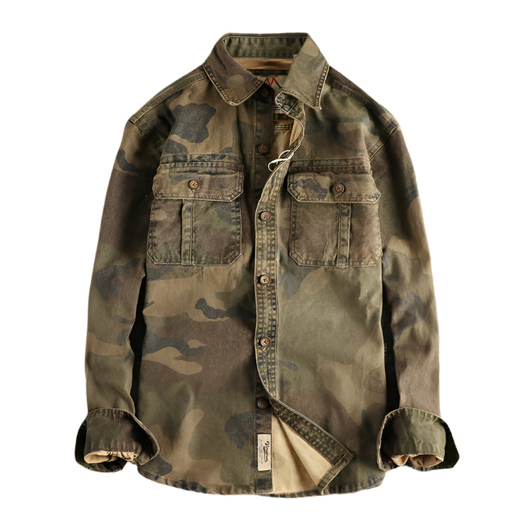 Men's Cargo Pocket Camouflage Shirt