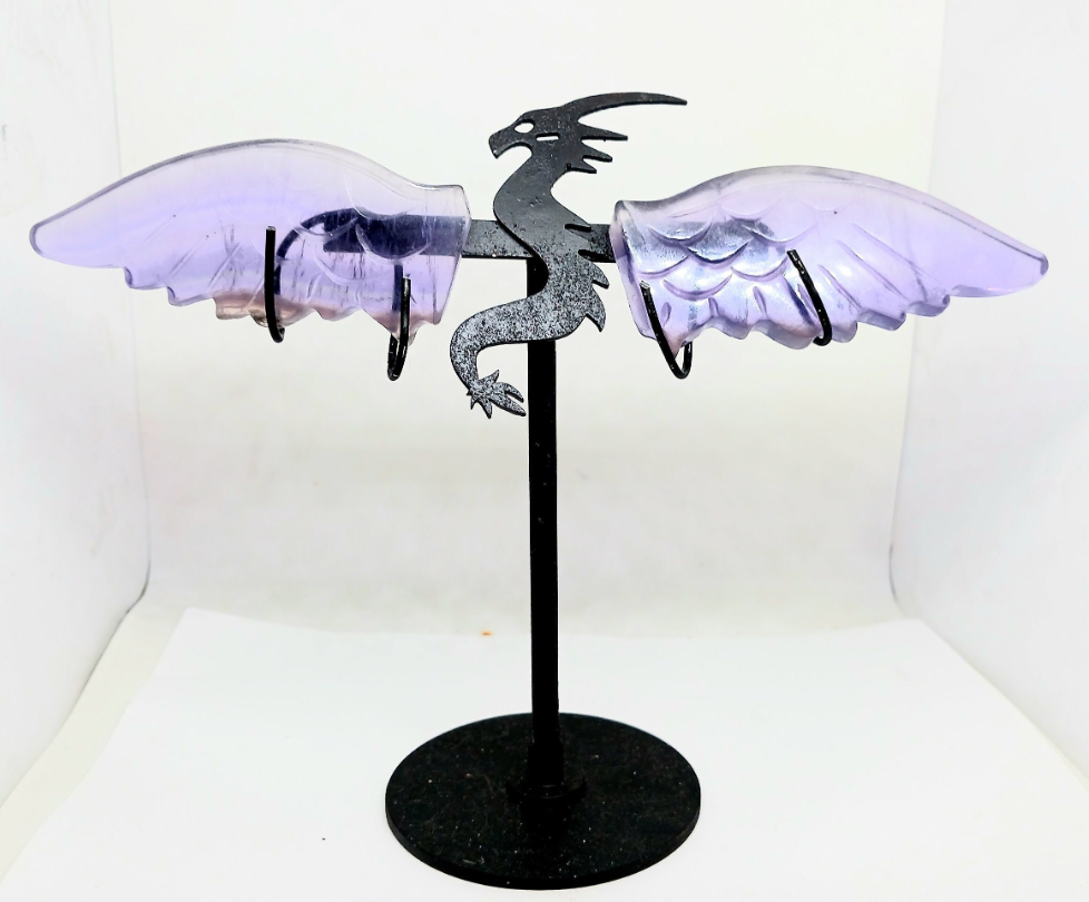 Purple Fluorite Crystal Dragon Wings