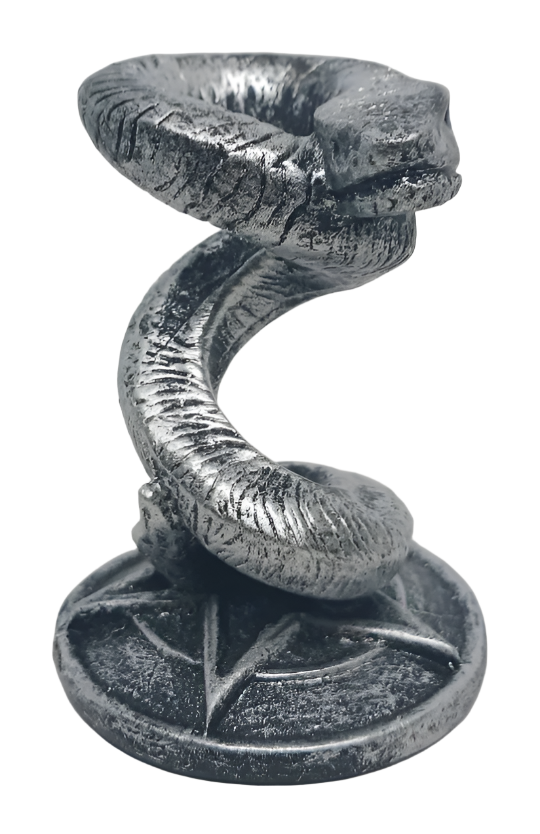 Snake on Pentagram Resin Crystal Sphere Holder