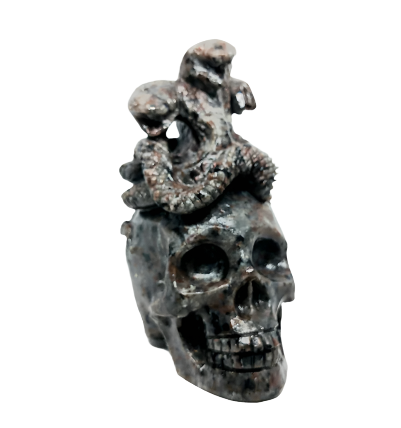 865G Yooperlite Crystal Skull with Snakes
