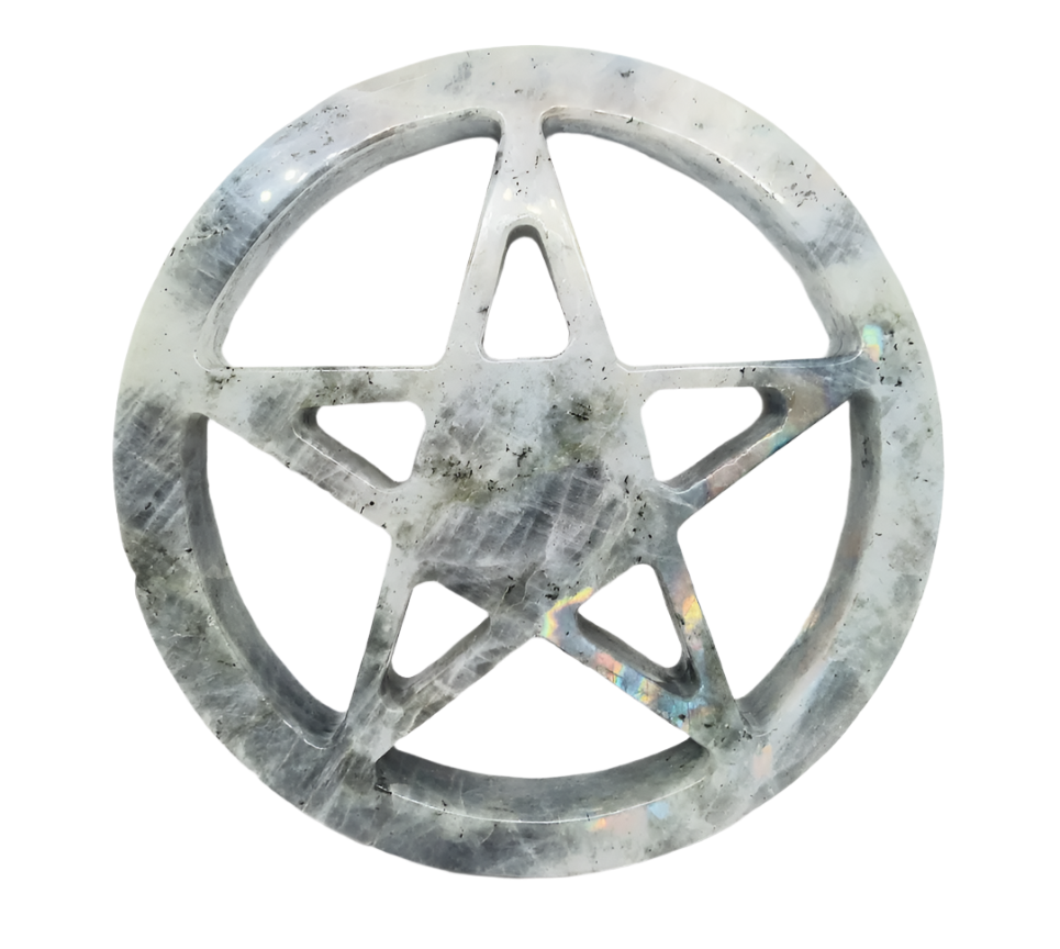 642G Labradorite Crystal Pentagram