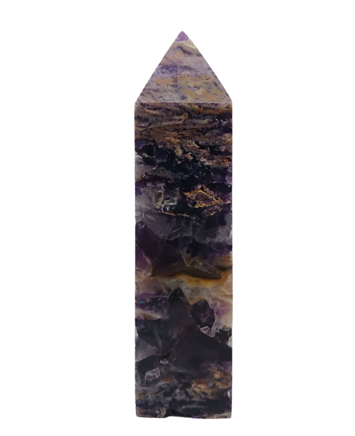 237G Raw Fluorite Crystal Tower