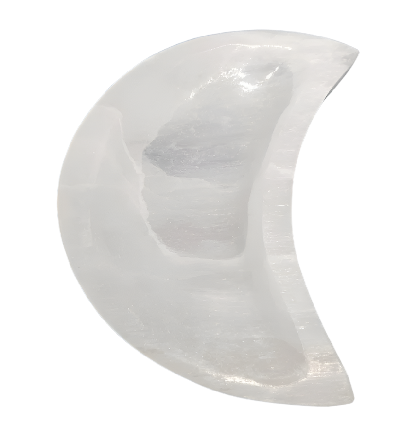 Selenite Crystal Moon Bowl