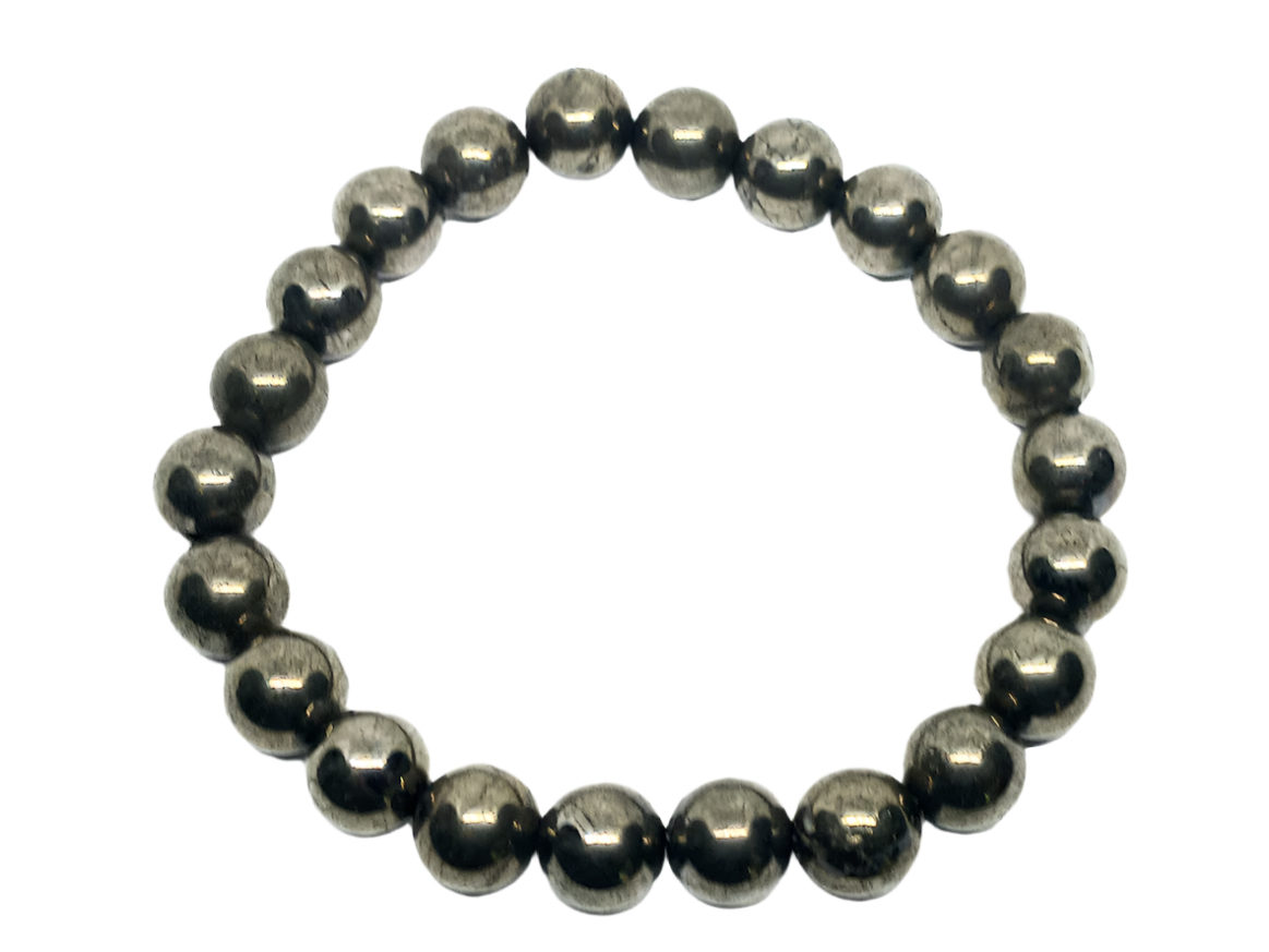 8MM Pyrite Crystal Bracelet