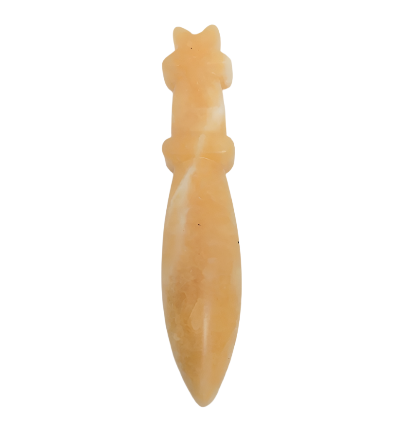 Yellow Calcite Crystal Athame