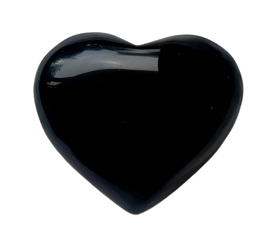 330g Obsidian Crystal Heart