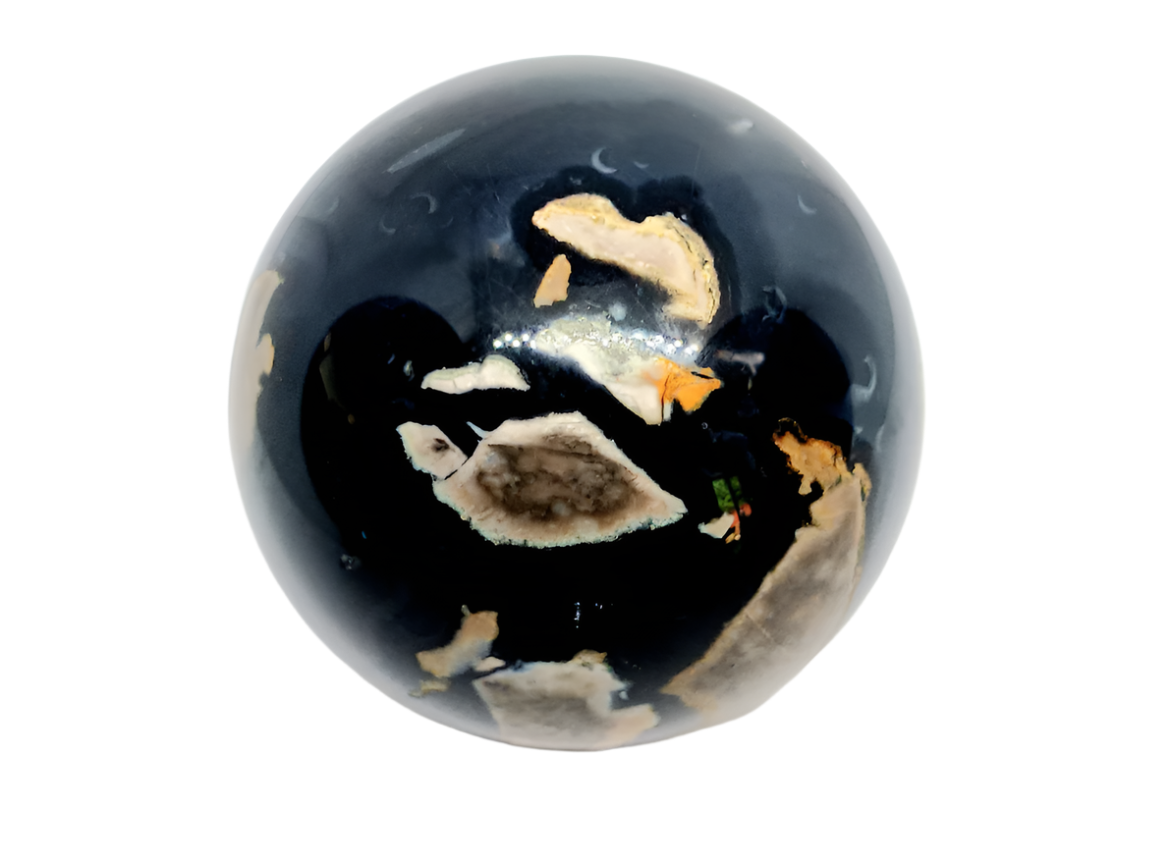 390g Volcanic Agate Crystal Sphere