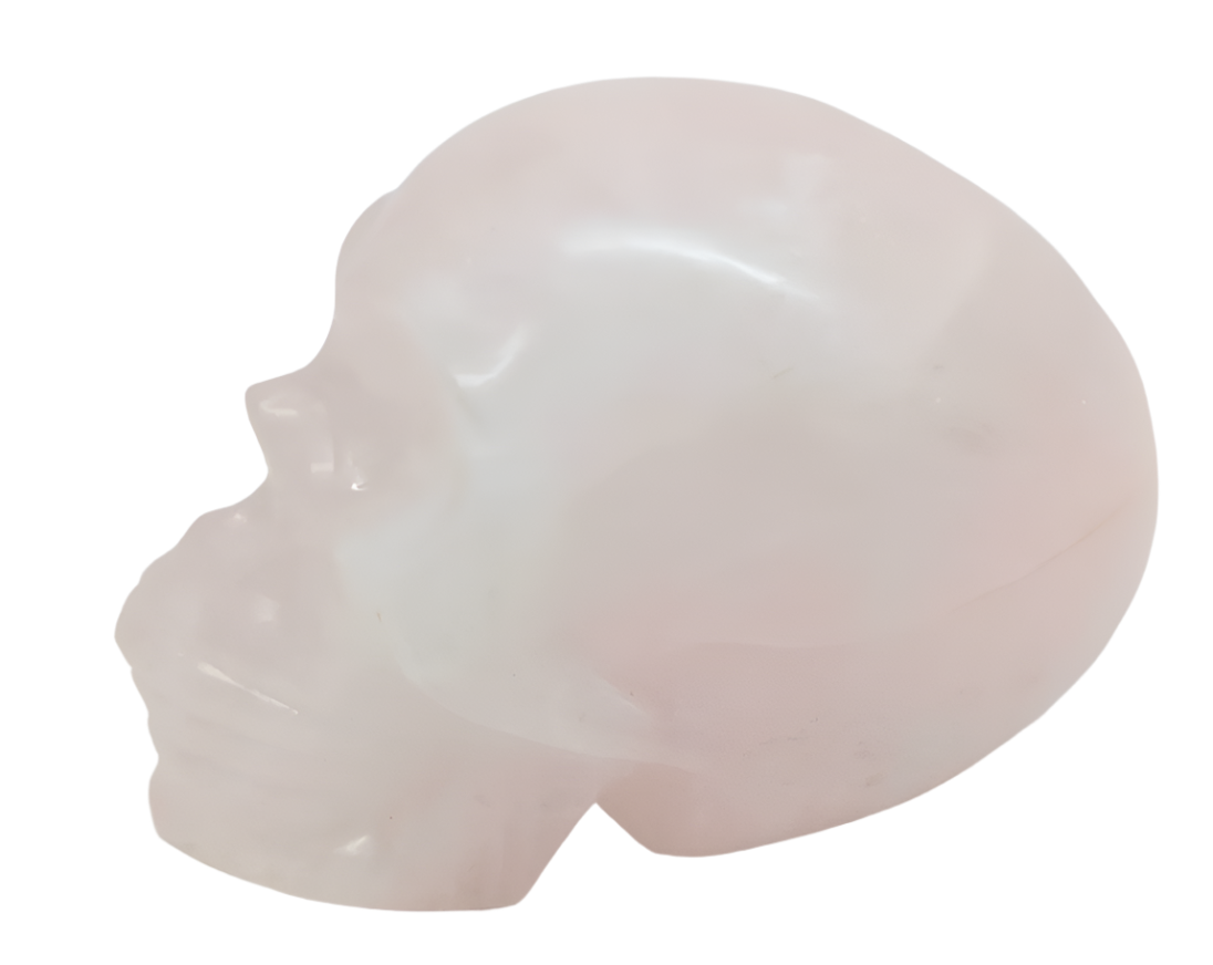 287G Rose Quartz Crystal Skull