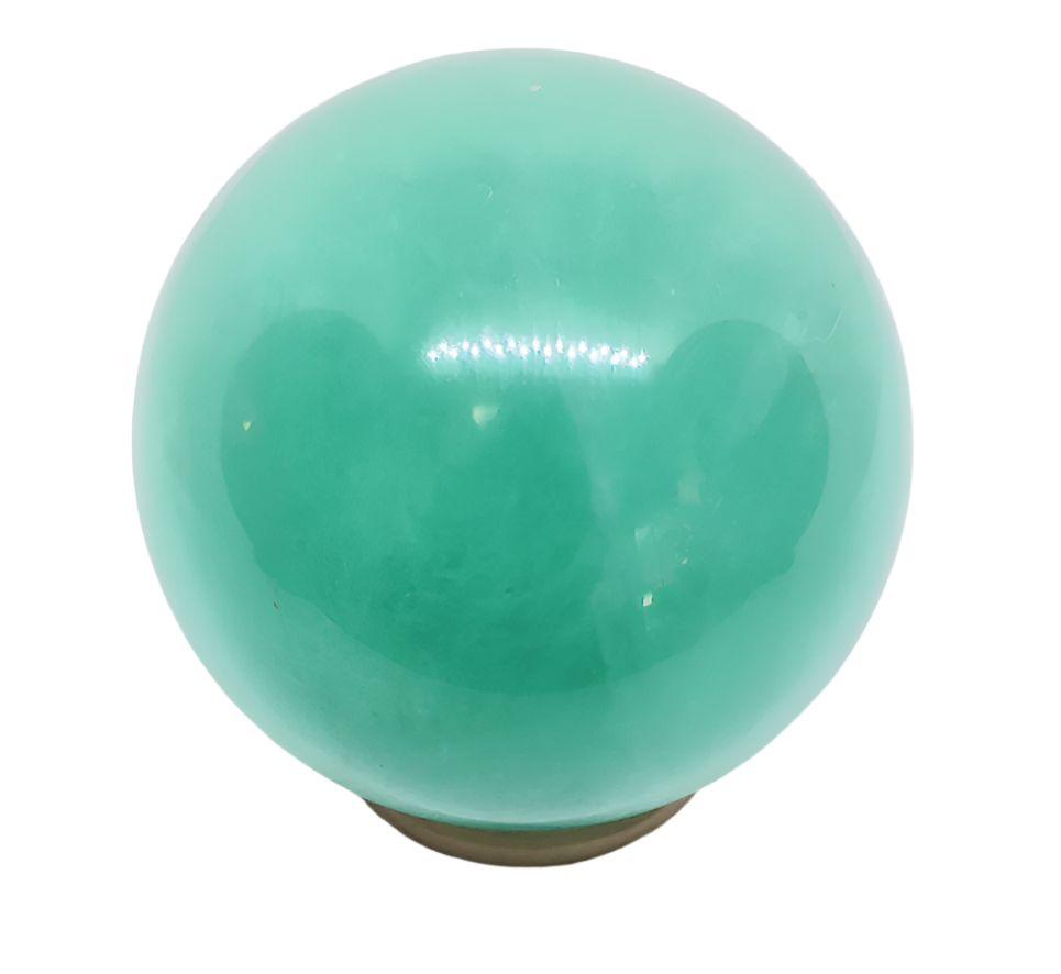 392G Green Fluorite Crystal Sphere