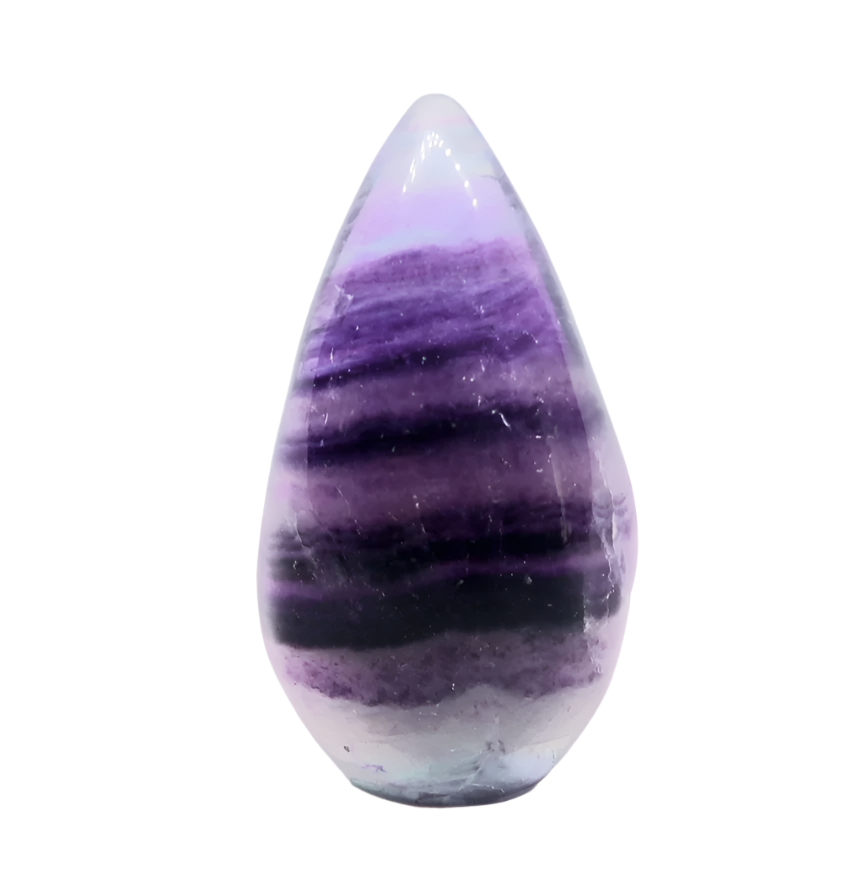 272G Fluorite Crystal Teardrop Point