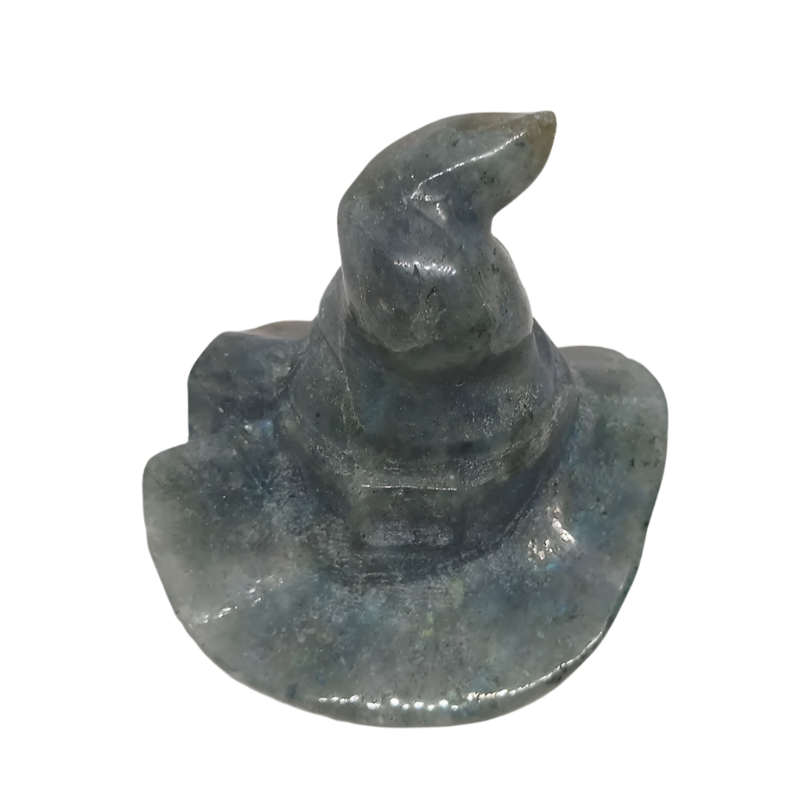 Labradorite Witch Hat Carving