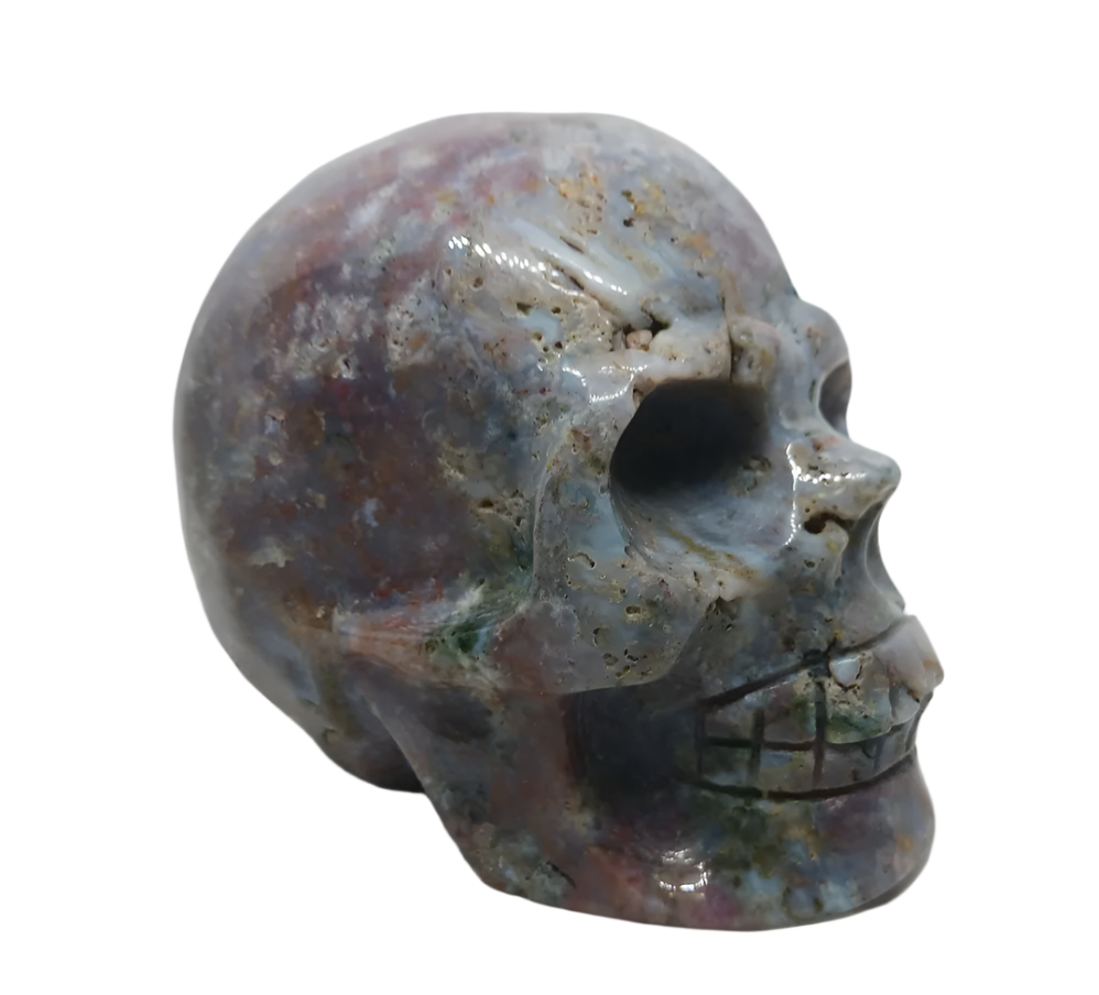 698G Colorful Ocean Jasper Crystal Skull
