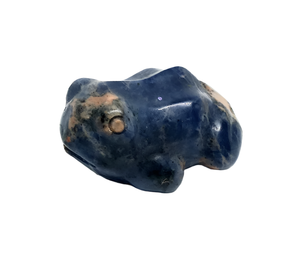 Sodalite Crystal Small Frog Carving