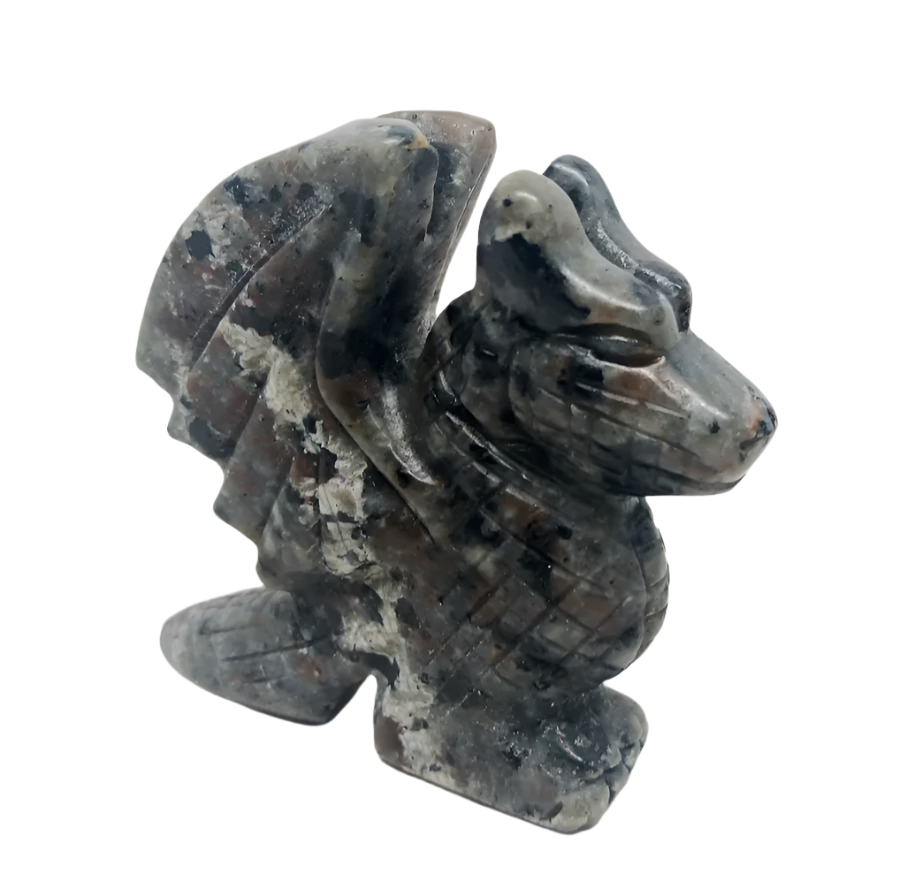 Yooperlite Crystal Dragon Carving
