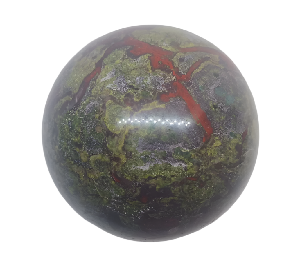 636G Dragon Blood Stone Crystal Sphere