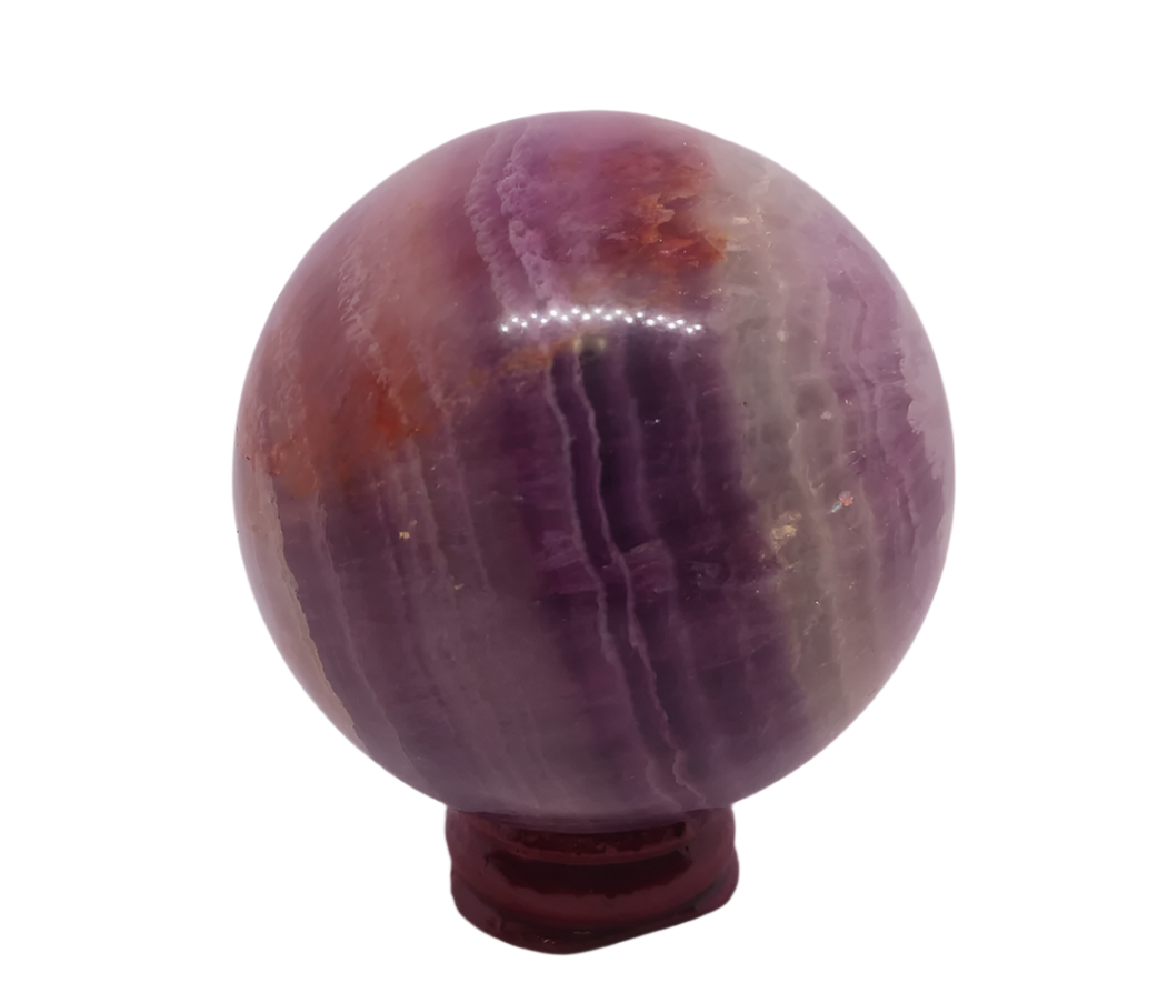 434G Purple Fluorite Crystal Sphere