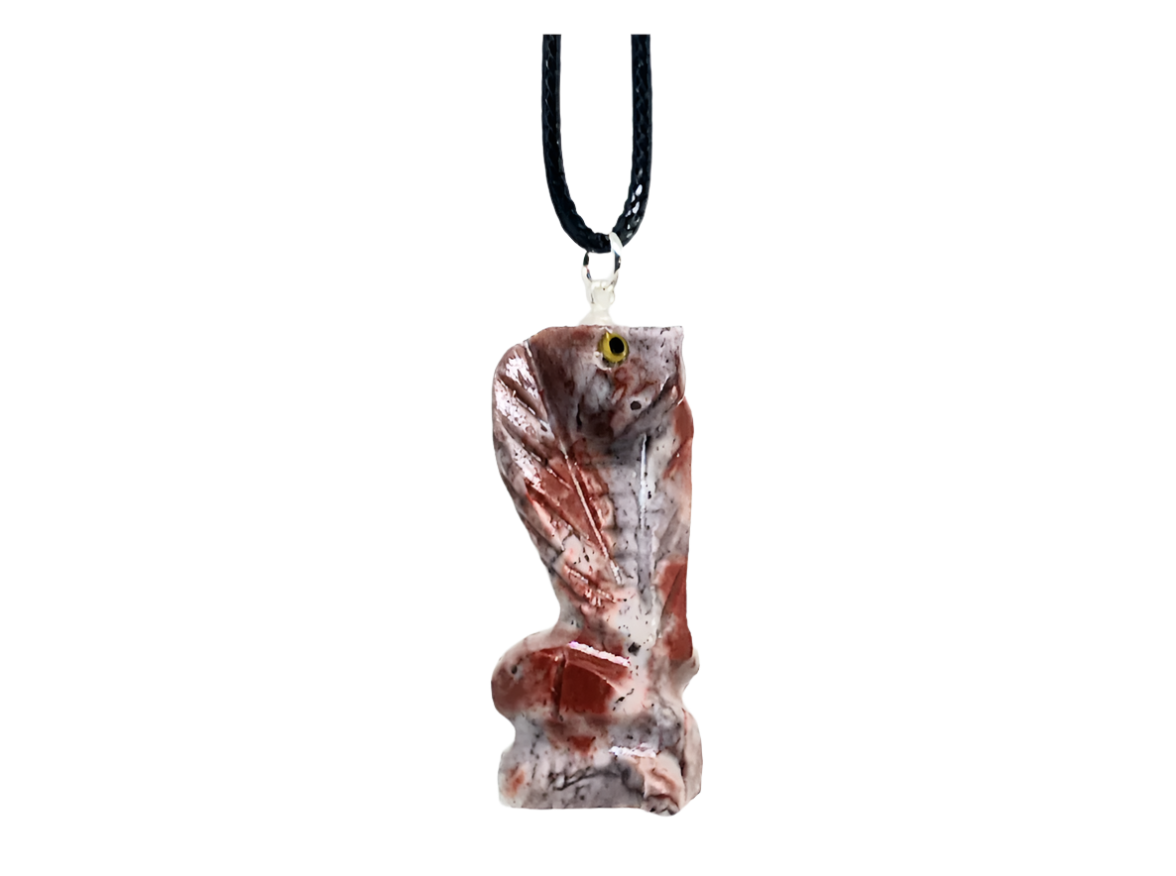 Dolomite Stone Cobra Pendant Necklace