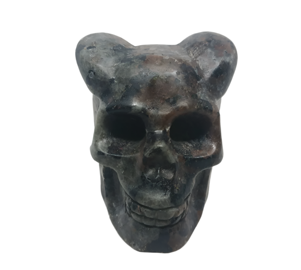 443G Yooperlite Crystal Horned Skull