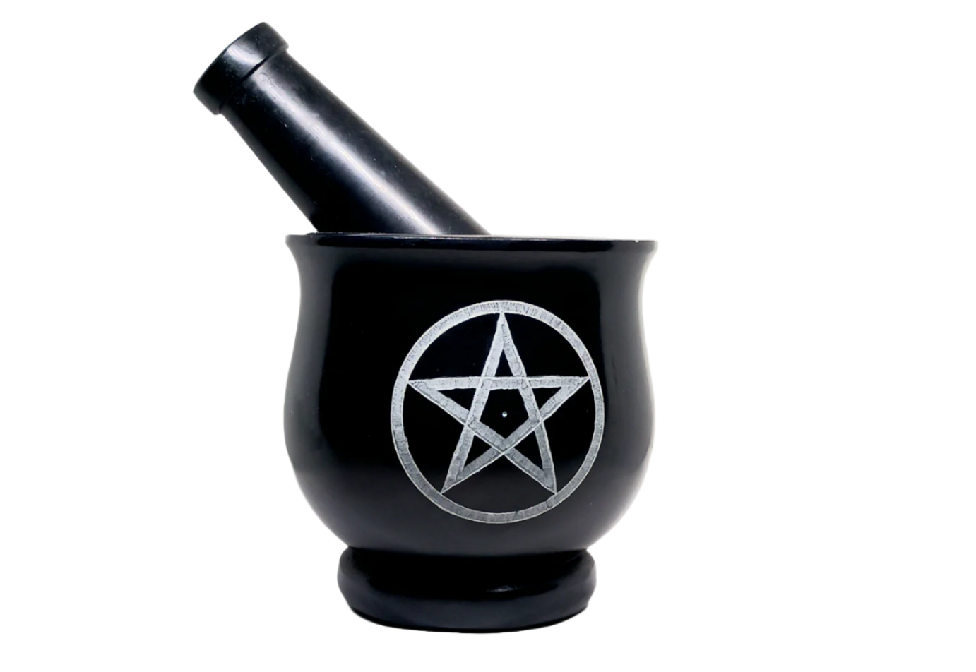 Soapstone Pentagram Mortar and Pestel
