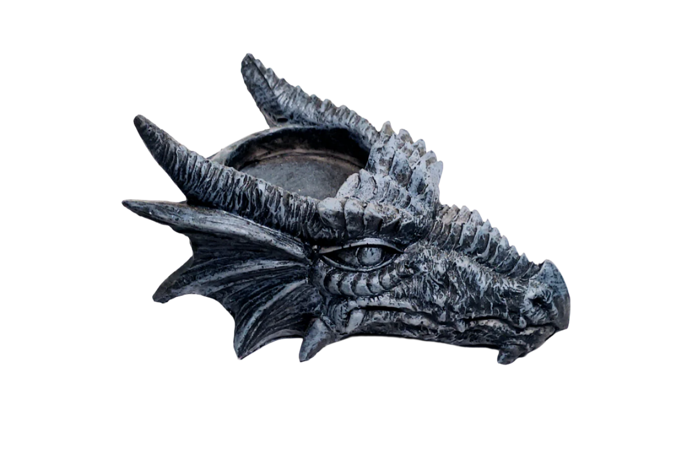 Resin Dragon Head Candle Holder