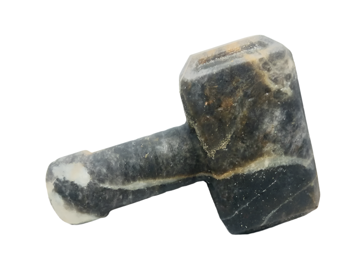 475G Pyrite in Agate Crystal Mjölnir