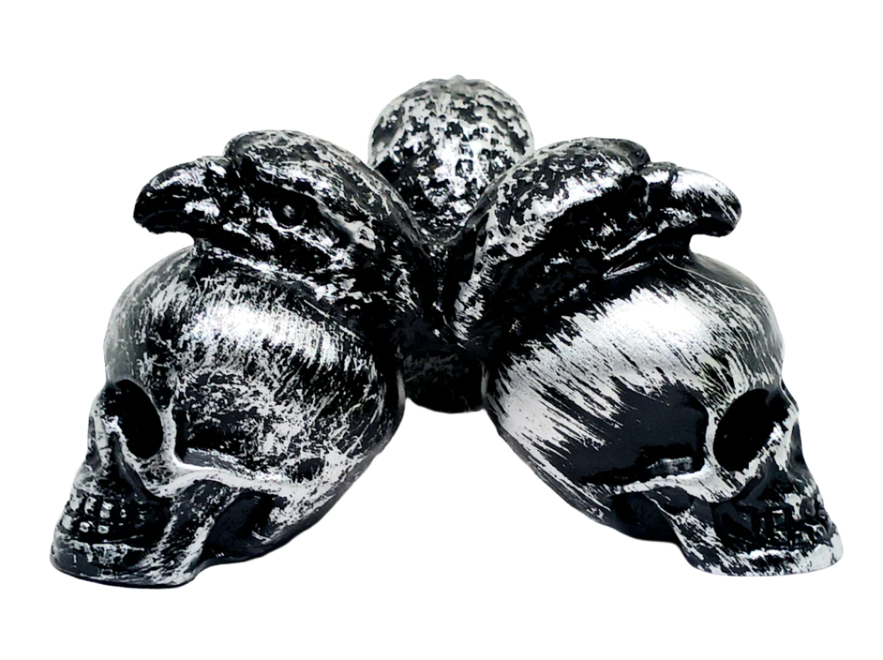 Resin Skulls and Ravens Crystal Sphere Holder
