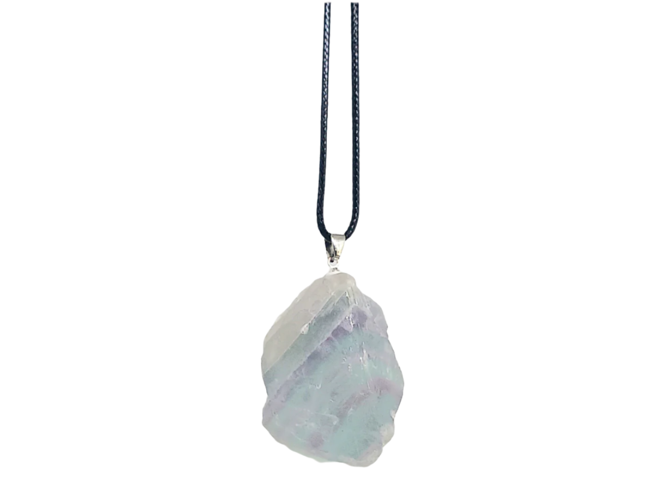 Fluorite Crystal Pendant Necklace