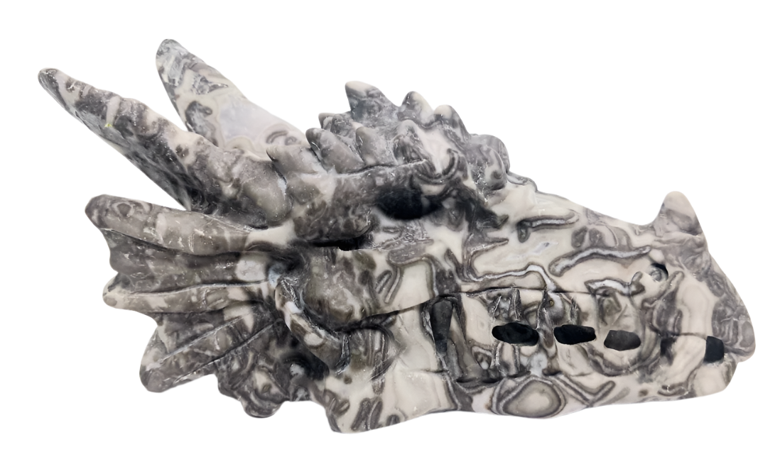 400G Picasso Jasper Crystal Dragon Head