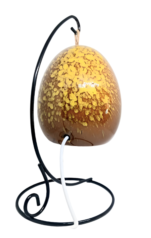 Rainbow Fluorite Crystal Ceramic Dragon Egg Hanging Lamp